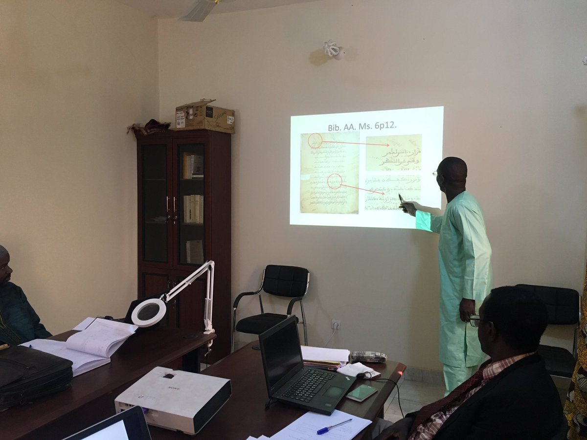 ml_russo's tweet photo. Ajami meeting right now! Our research units Bamako et Timbuktu meet in Bamako, and in videoconference with @dimabondarevs #AjamiLab #AjamiMss https://t.co/NjlCGdo1nk