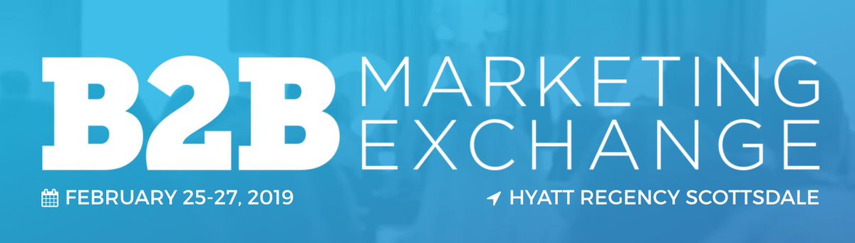 Scottsdale here we come! Get the full agenda of "What's Happening at B2B Marketing Exchange". 
bit.ly/2toSrZ2