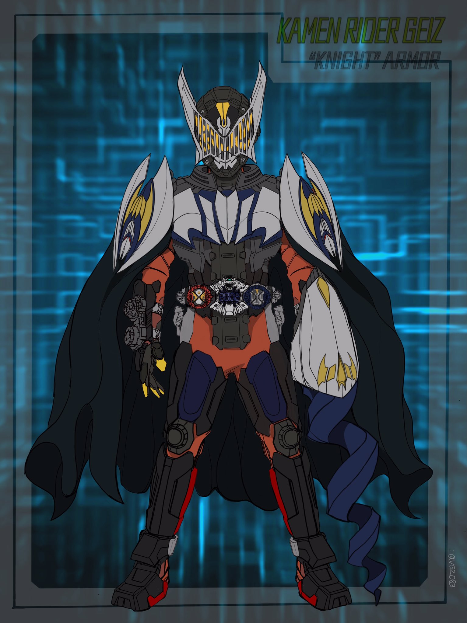 ベガもん على تويتر 仮面ライダーゲイツ ナイトアーマー描きました