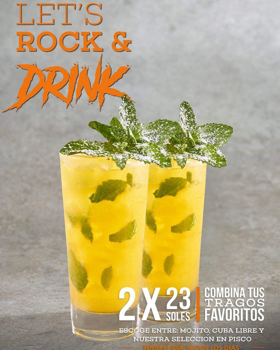 Martes de verano 🌞! Quién se apunta por unos tragos 😋? Tenemos  2x1 en mojitos, cuba libre y nuestra selección en pisco!
Te esperamos en el CC.Jockey Plaza!
#ThisIsHardRock #HardRock #HardRockCafeLima #HRCLima #Drink #Mojitos