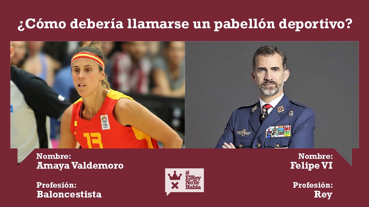 Amaya Valdemoro es considera como la mejor jugadora de baloncesto de la historia, reconocida como una de las mejores a nivel europeo ¿no creéis que tendría más sentido que un pabellón deportivo se llamase así? #AdiósMonarquía