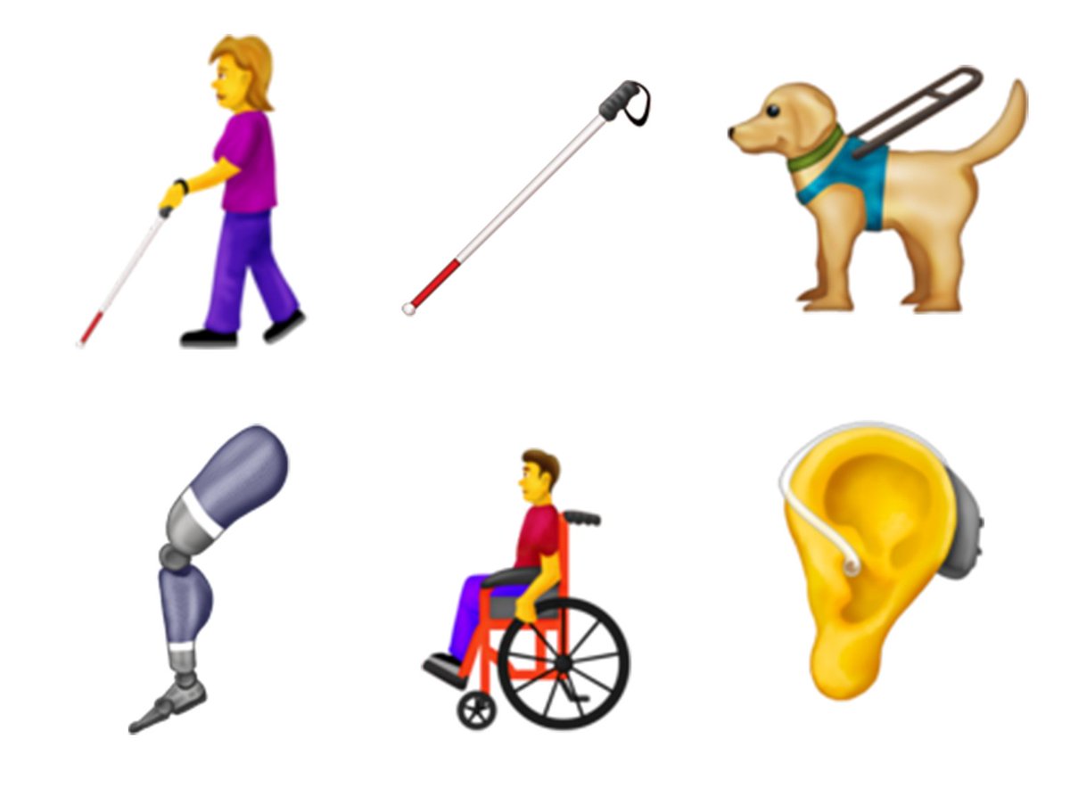 BallastCph's tweet photo. (Y) [thumbs up] til de nye #emojis, der sætter strøm til #inklusion med en hvid stok og mænd og kvinder, der bruger sådan en, førerhunde, høreapparater, personer i kørestole og kunstige arme og ben. De rammer din telefon til marts #emojiinklusion #kvinderitech #womenintech https://t.co/TkbmKGDUXG