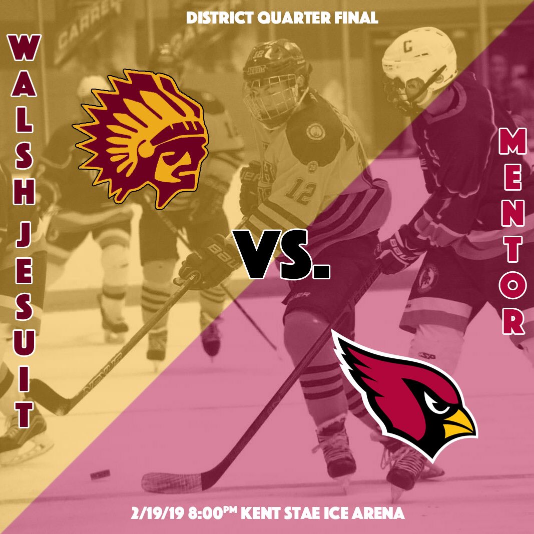 TheWJBretheren's tweet image. It’s GAMEDAY!!! Be there to watch us take on Mentor in the District Quarter Final game at 8:00PM. Location is Kent State Ice Arena #TimeForWar #OurTime