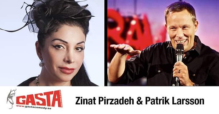 Kom och se underbara <a href="/ZinatPirzadeh/">ZINAT PIRZAOEH</a> och den otroligt rolige  <a href="/Larssonstweet/">Patrik Larsson</a>.
Kanonkväll garanteras :-)