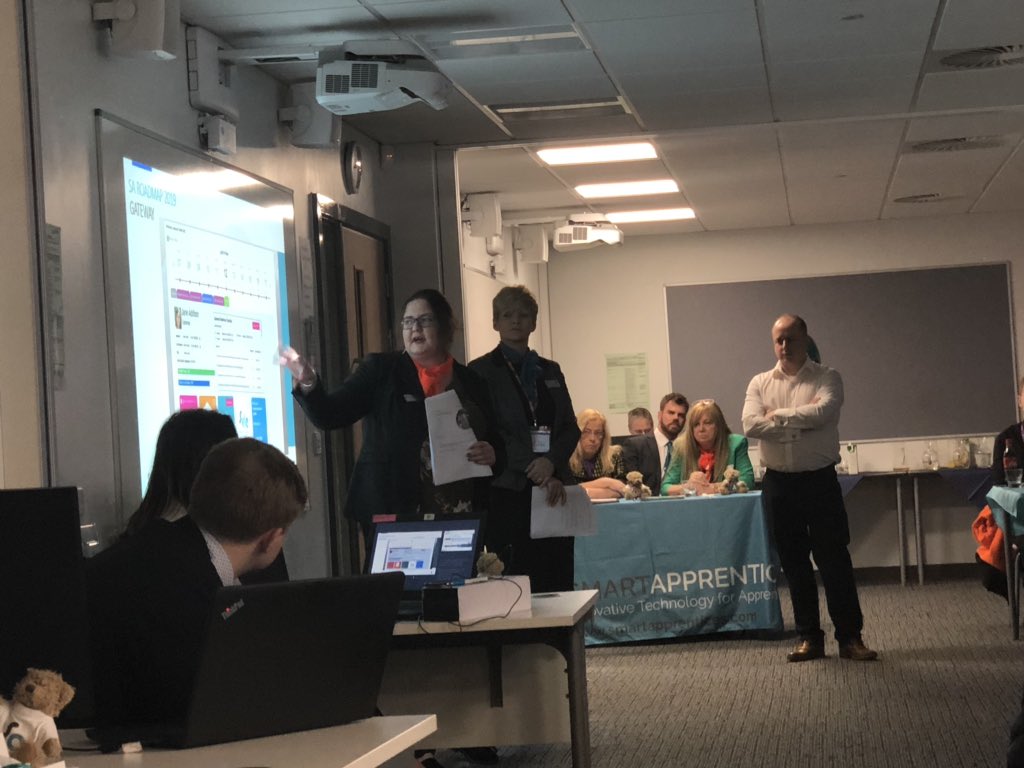 PaulBestWork's tweet photo. Emma, Ann and Andy talking us through 2019 development roadmap. New gateway readiness feature is going to be mega! #SANorth @smartassessor https://t.co/XnvQNZhOg1