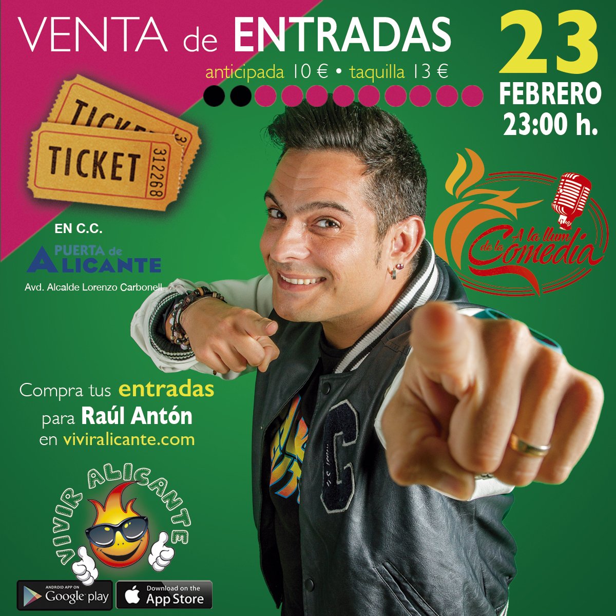 Últimas entradas a la venta para el espectáculo "Regreso al Pasado" de Raúl Antón. Cómprala aquí ow.ly/ArQq30nEUhN Si tienes alguna duda llámanos al 637 49 48 25.