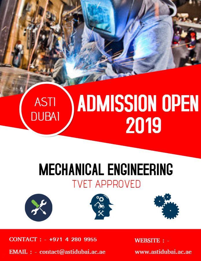 astidxb's tweet photo. International Diploma in #Mechanical_Engineering: #ASTI highlights the practical-based learning process to prepare learners in real-life situations. This qualification is accredited by the Government of Dubai, UAE.
#AstiUAE #Dubai #UAE https://t.co/qSz8jxwj9Z