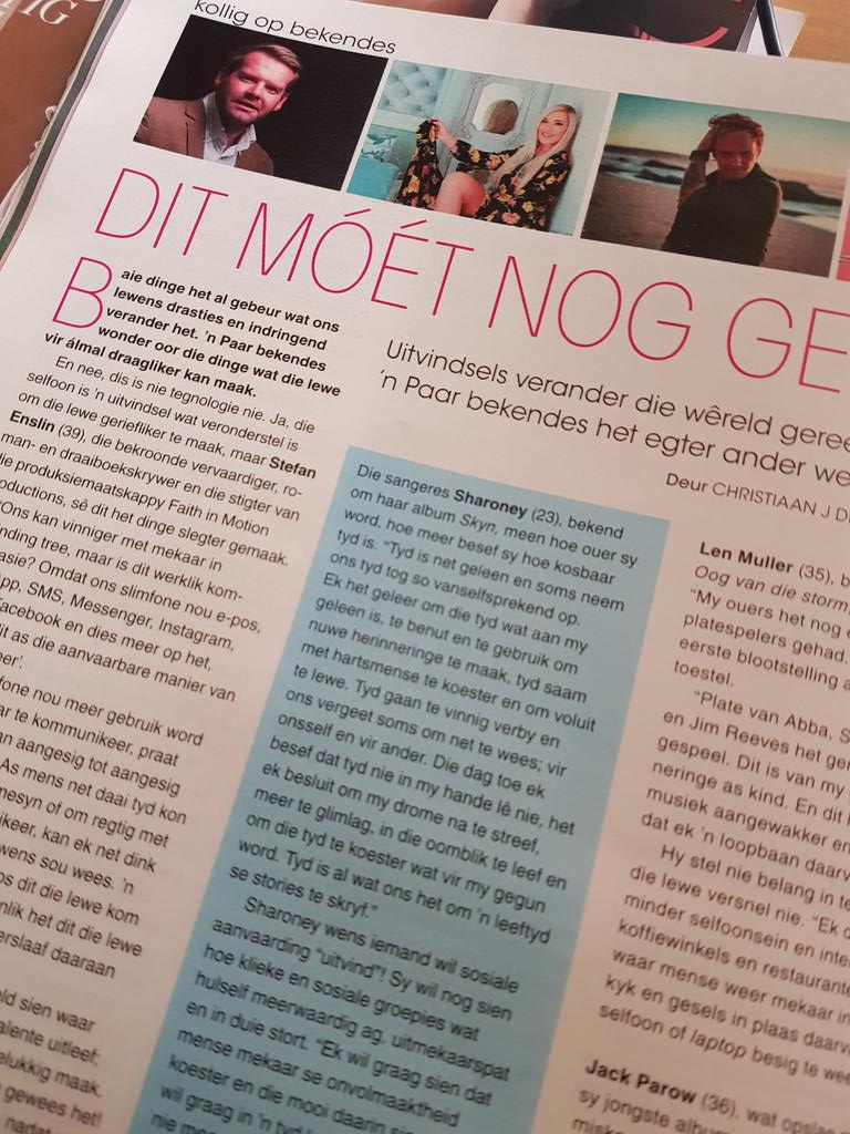 Dankie <a href="/Vrouekeur/">Vrouekeur</a> vir die insluit van <a href="/StefanEnslin/">Stefan Enslin</a> @SharoneyMedia en <a href="/LennieMuller/">Len Muller</a> in dié artikel #DitMóétNogGebeur <a href="/StarburstPromo/">Starburst Promotions</a>