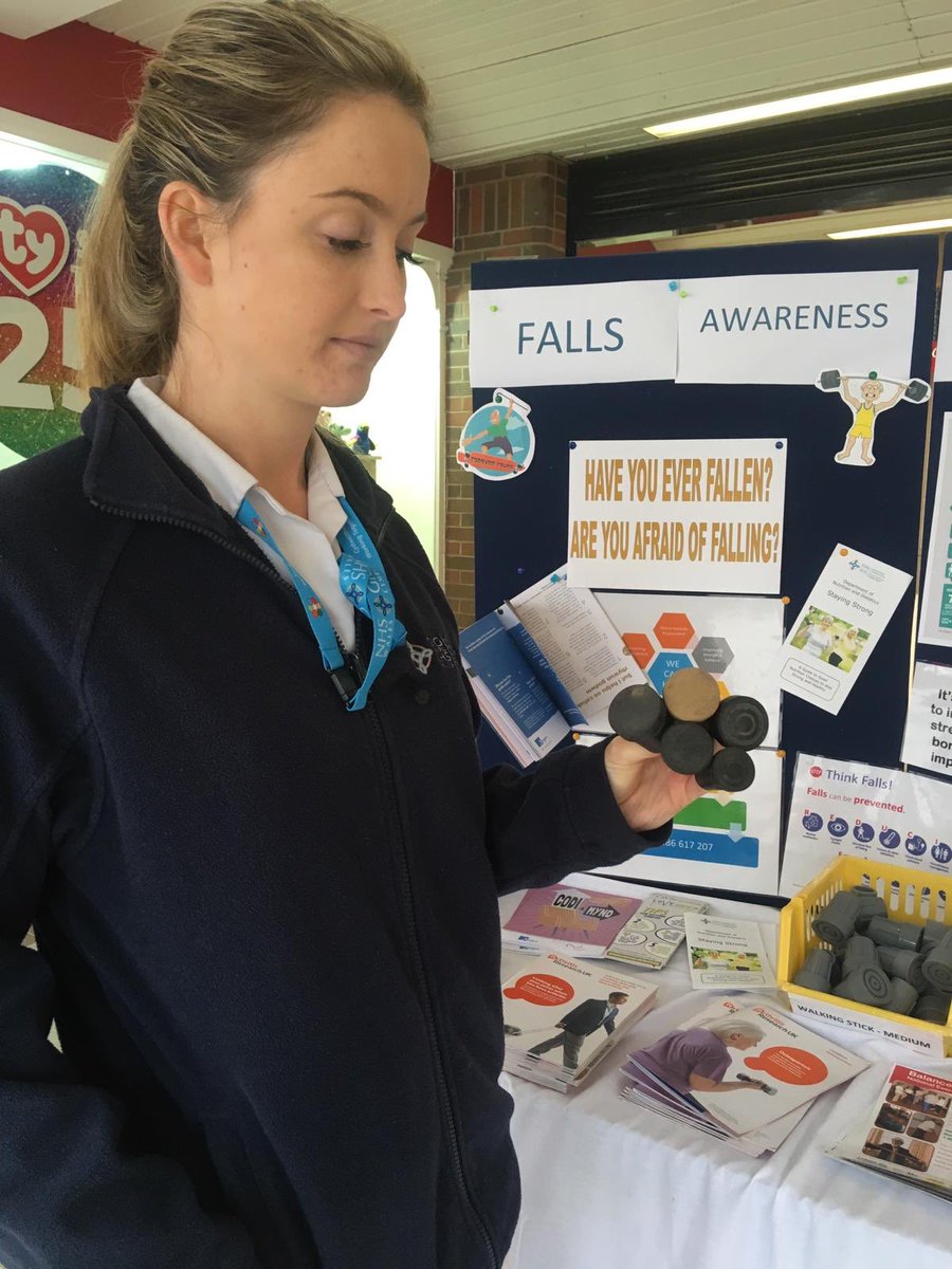 pthbphysio's tweet photo. Promoting National Falls Awareness Week on Market day in Newtown - having open conversations around Falls; changing ferrules, hydration, nurtrition, vitamin D, staying active and improving confidence. #fallsawareness @PTHBhealth @CSPWales @RCOTWalesRegion @alysreynolds @SarahSj78 https://t.co/0CNbuhBbYk