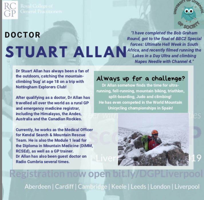 📣 Speaker announcement for our Discover GP conference! 📣 We are delighted to be joined by Dr Stuart Allan on the 23rd March!!✨