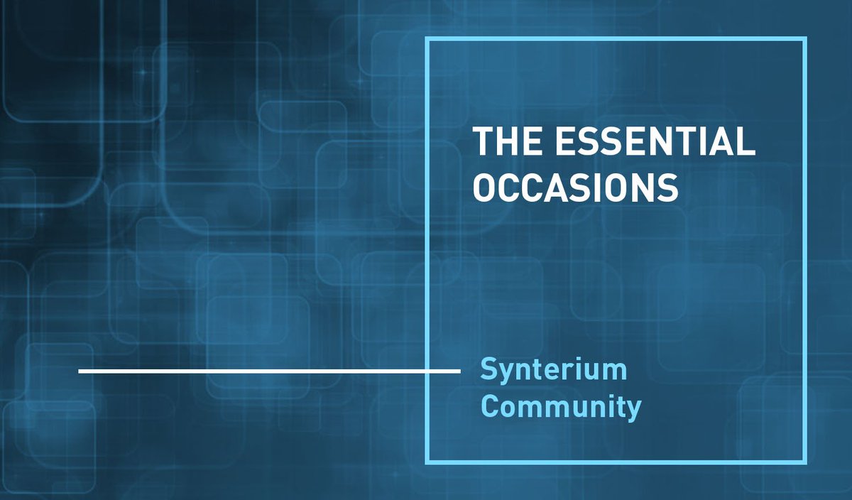 synterium's tweet image. The essential occasions in March
synterium.com/news/the-essen…