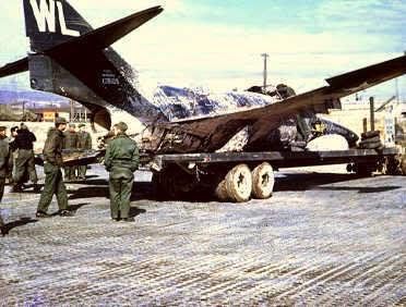 RedSoxFact's tweet image. 2/19/53 During a combat mission in North Korea, the F9F Panther jet being flown by Ted Williams is hit by enemy flak, damaging the hydraulics and electrics.  The #RedSox LF belly-lands the flaming jet at an airfield,  skidding for almost a mile.