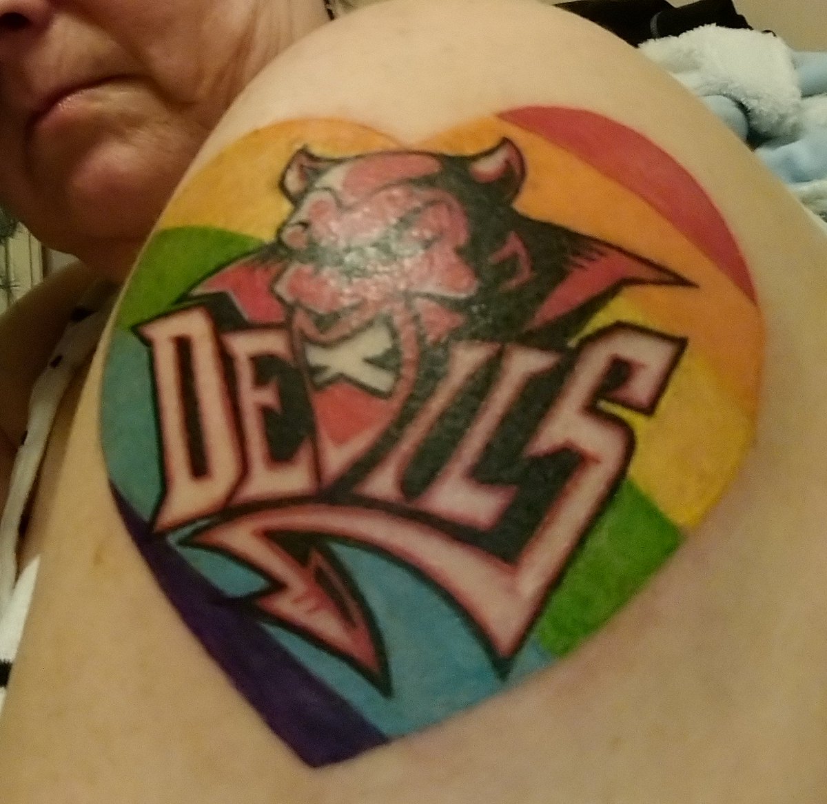 bubbsbel's tweet image. Soooooo I did this on Saturday lol @cardiffdevils @ice_lgbtq @LGBTdevils