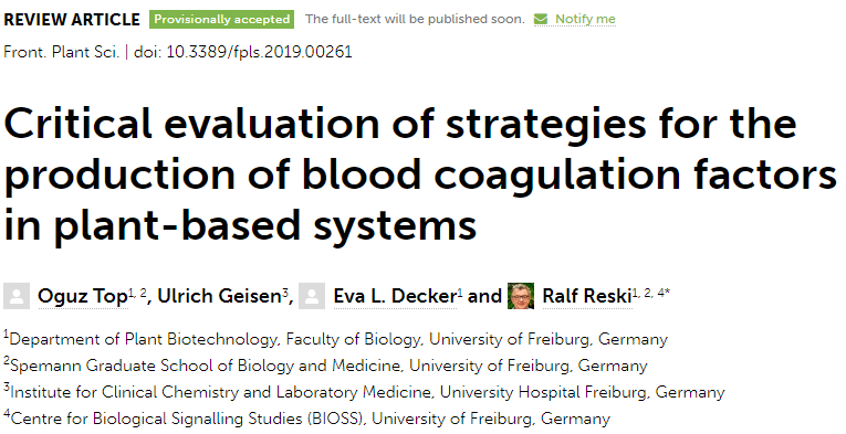 A great day! Two first author papers are just out in @FrontPlantSci. #moss #Physcomitrella #plantmolecularfarming #pharma #biopharmaceutical #complementsystem #coagulationfactors #bleedingdisorders #PhDLife 
Check them out: 
frontiersin.org/articles/10.33…
frontiersin.org/articles/10.33…