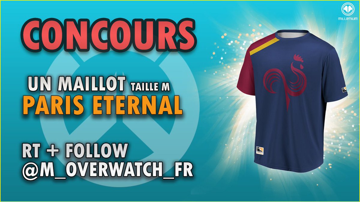M_Overwatch_FR's tweet photo. 🏆 Concours 

Tente de gagner un maillot Paris Eternal ! 🇫🇷

RT ce tweet + Follow @M_Overwatch_FR

Tirage au sort le 26 février ! Bonne chance ! https://t.co/EqBKTyWUv1