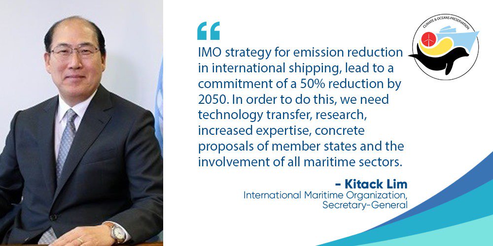 The IMO under the leadership of Kitach Lim makes bold statements at the Brussels #BEclimateoceans conference