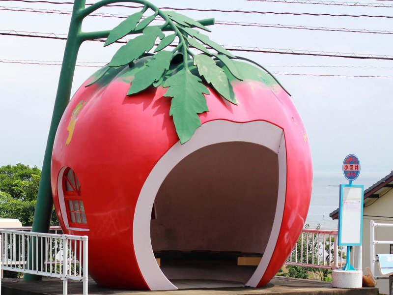 Fruit Bus Stops in Japan