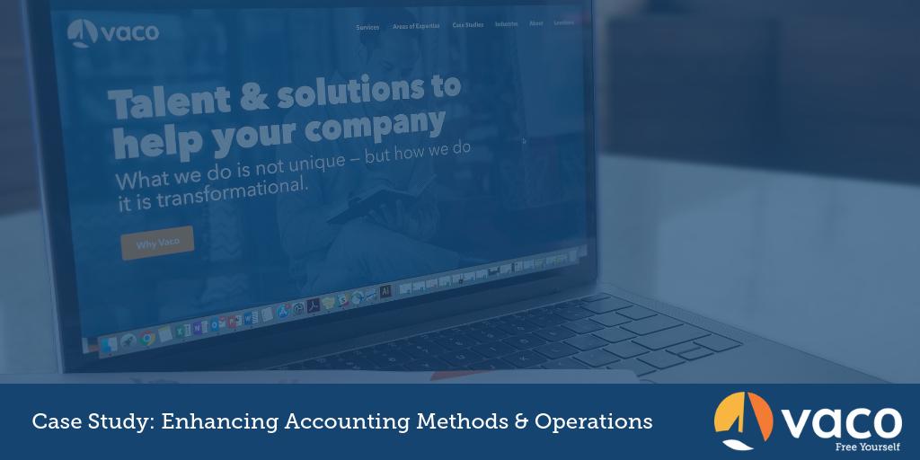 @VacoGlobal provided a senior-level accounting consultant with deep experience to design and implement a process to not only meet, but exceed, a healthcare startup’s specific needs. hubs.ly/H0gFt150 #CaseStudies #Vaco #Healthcare #Startup #ProblemSolving