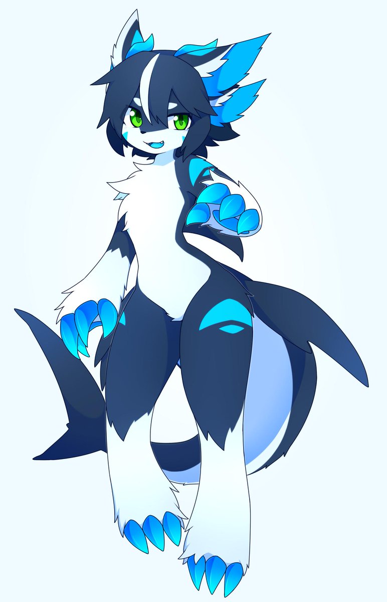 New OC, some kind of fluffy shark monster ? 