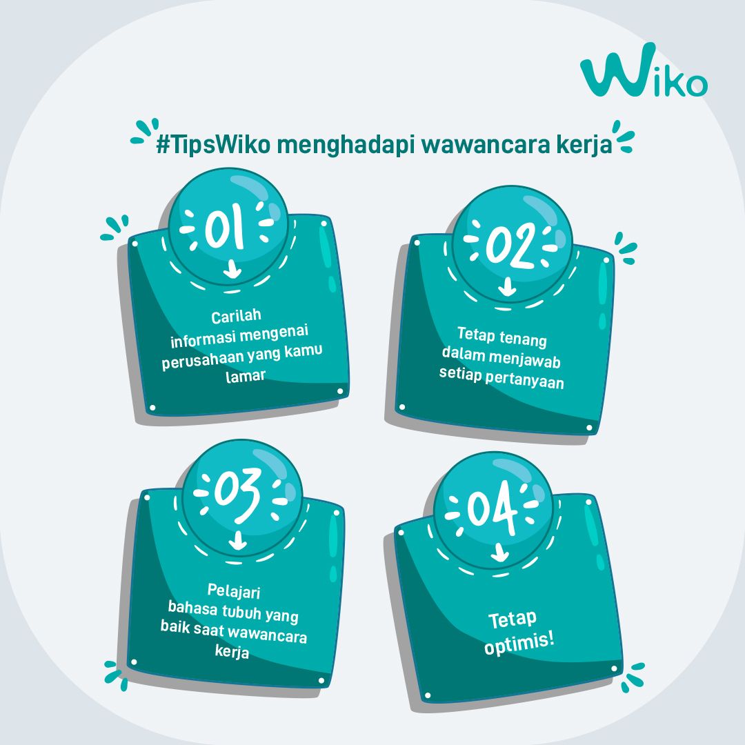 wikoindonesia's tweet photo. Wikonian tentunya pernah menemui kendala saat melakukan wawancara kerja bukan? Apalagi, saat kamu gak bisa menjawab pertanyaan tentunya semakin terasa gugup, kan? Nah, ada beberapa #TipsWiko yang bisa kamu ikuti loh agar wawancara kerja kamu lancar. #WikoID https://t.co/bhpq7enfoI