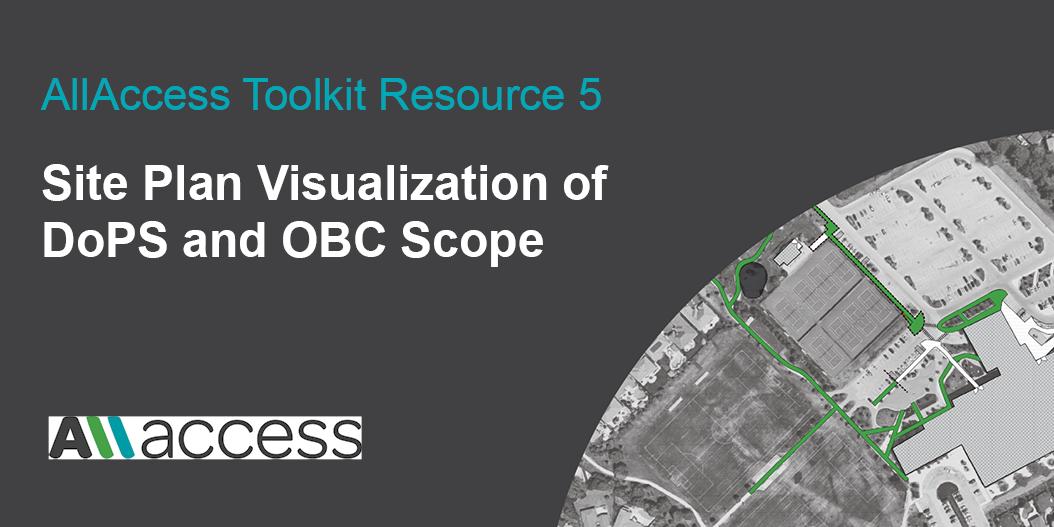 AllAccessON's tweet image. AllAccess Toolkit Resource 5 - Site Plan Visualization of #DoPS and #OBC Scope provides a visual representation of the areas that fall within the scope of DoPS versus the #Ontario Building Code (OBC). Access here: allaccesspublicspace.ca/toolkit  #accessibility #EnAblingChange