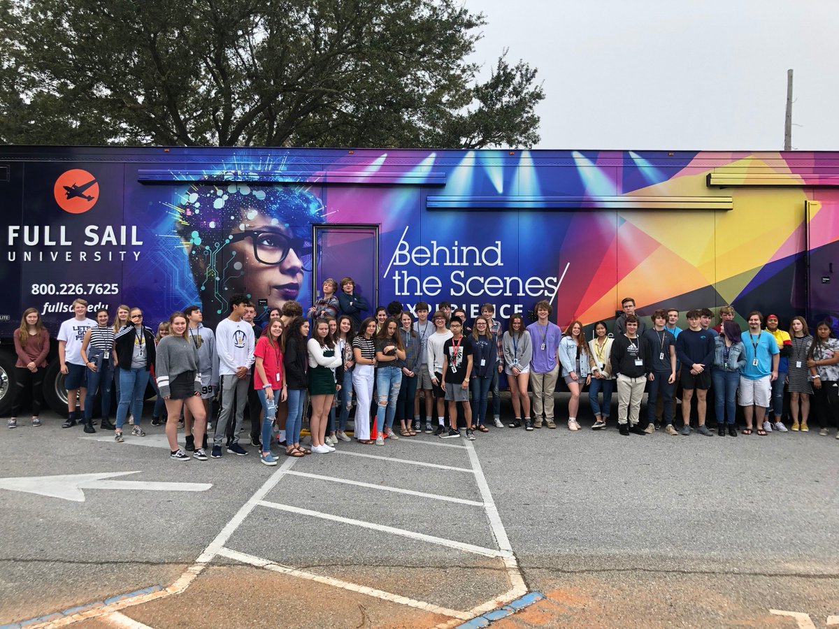 GBHS had the Full Sail University big rig at school for all CTE students to experience!  WOW what an exciting two days. Students got hands-on with game development &amp; design, Raven sound mixing, iPad Pro w/ Apple pencils for 3-D drawing &amp; design and Sony Professional PTZ cameras!