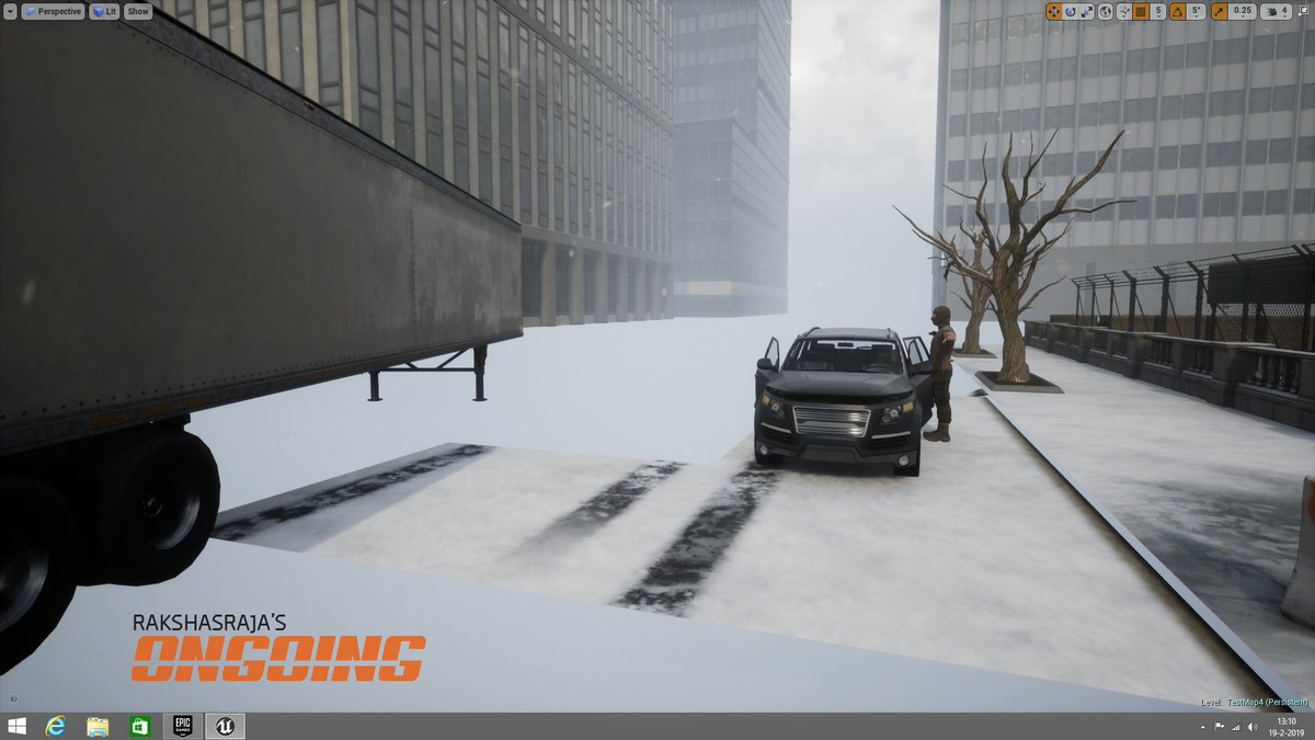 Cars and trucks, tire tracks and name reveal!!! 😃 <a href="/UnrealEngine/">Unreal Engine</a> #UE4 #UE4Study #MadeWithUnreal #indiedev #indiegames