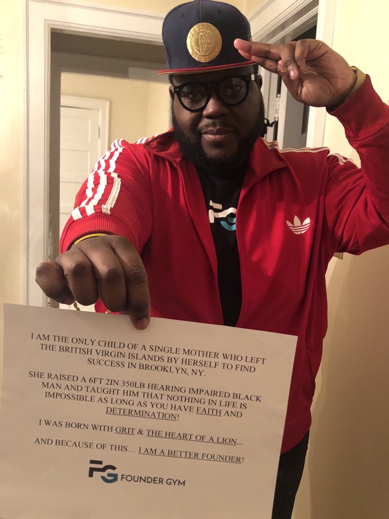 I’m the only child of a single mother who left the 🇻🇬by herself to find success in #Bklyn! She raised a 6ft2in, 350lb, hearing impaired Black Man &amp; taught him that nothing is impossible as long as you have #faith &amp; #determination! ...I AM A BETTER FOUNDER <a href="/foundergym/">Founder Gym</a> #FounderGym