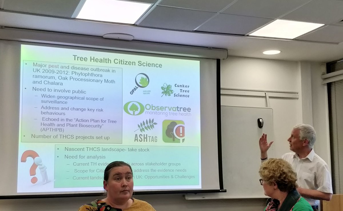 Jassydrak's tweet photo. David Slawson reports the findings of Nidhi Gupta's research from the @DefraGovUK Tree Health Citizen Science Fellowship @imperialcollege Success stems from realistic design, standardised methodologies, sustained engagement, & networking between practitioners #treecitzsci https://t.co/GSRbe2dMjz