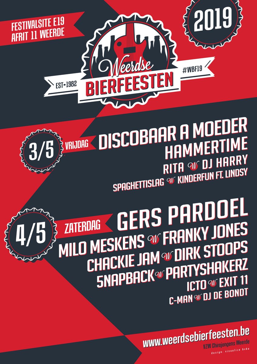 99Festivals's tweet photo. Milo Meskens, Chackie Jam, Franky Jones en meer naar Weerdse Bierfeesten 2019! https://t.co/6pPvWz514x #WBF19 #Weerde #Zemst https://t.co/uU6weZZA2w