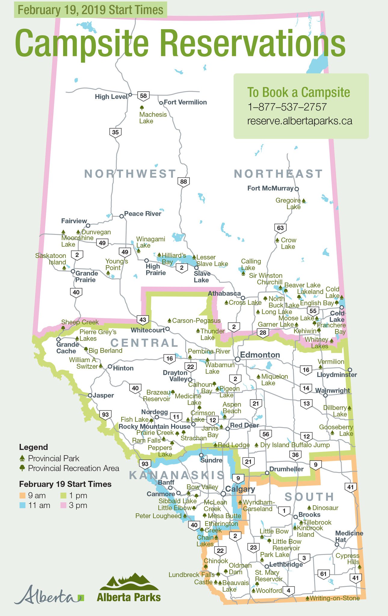 Alberta Parks On Twitter Individual Camping Reservations Begin Today At 9 A M With Launch Times Staggered By Region Launch Times Are Based On The Region The Campsite Is In Not The Region