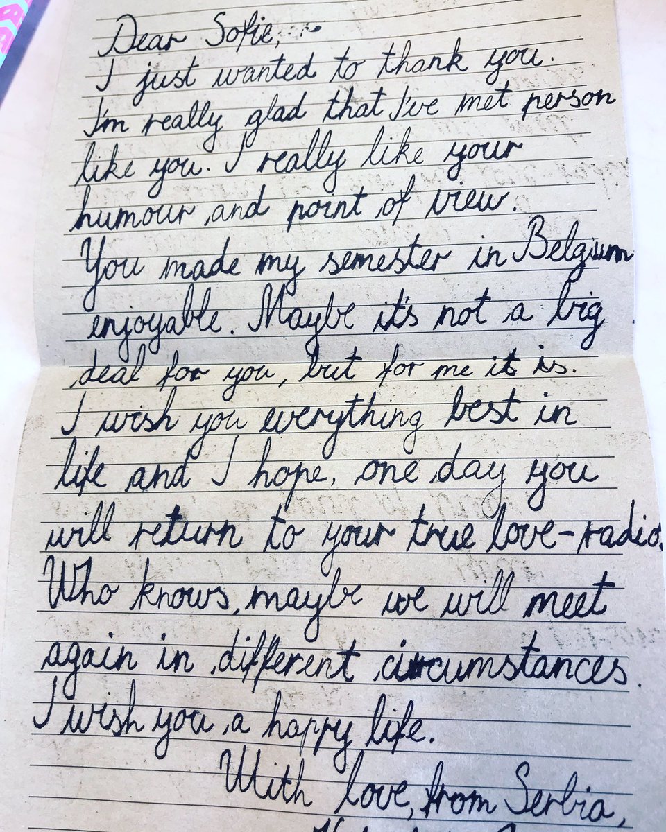 gentsofinesse's tweet image. Ik gaf vorig semester ook les aan internationals, oa aan een heerlijke Serviër. Vandaag kreeg ik post ❤️ #docentenshit #Howest