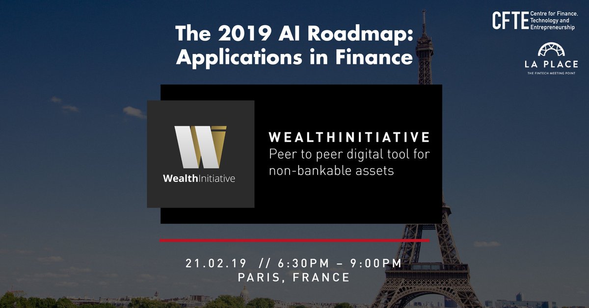 CFTE (@cfte_edu) on Twitter photo From #WealthManagement to regulations, #AI's implications in #Finance are #limitless.
<a href="/Wealth_I/">Wealthinitiative</a>, providing a secure platform for #wealth management, will be at <a href="/LaPlaceFintech/">La Place Fintech | DeFi</a> on Feb 21 with 6 other startups.
Join Now: bit.ly/2SaQnO3 From #WealthManagement to regulations, #AI's implications in #Finance are #limitless.
<a href="/Wealth_I/">Wealthinitiative</a>, providing a secure platform for #wealth management, will be at <a href="/LaPlaceFintech/">La Place Fintech | DeFi</a> on Feb 21 with 6 other startups.
Join Now: bit.ly/2SaQnO3