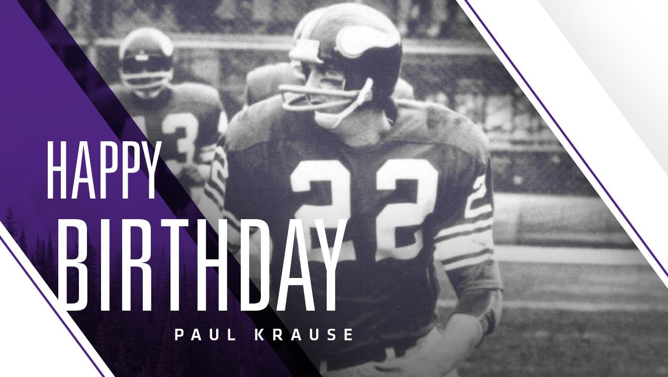 Happy Birthday to and Ring of Honor safety Paul Krause! 
