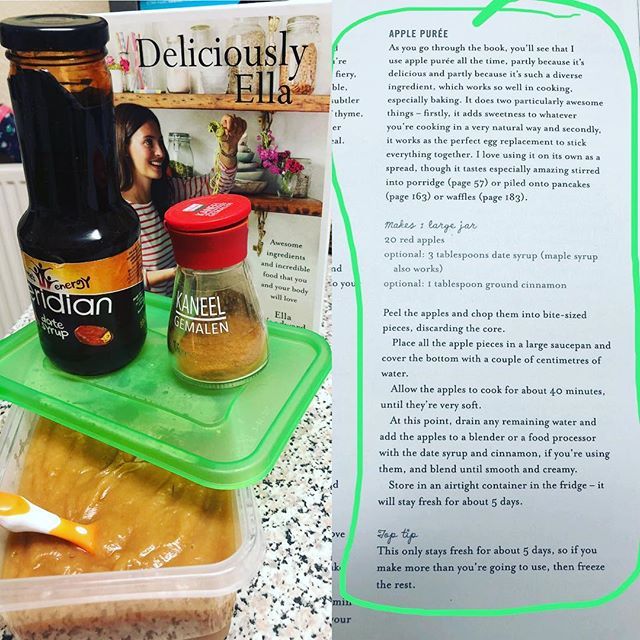 rutharbonne's tweet photo. ����APPLE PURÉE🍏

Another creation from the Ella cookbook!! Went down a treat at breakfast time today. 🤤😋 #gogreen #plantbaseddiet #deliciouslyella #cleaneating #breakfastideasforkids #veganinspiration 🍃💚💕 https://t.co/5TQIveJFI8 https://t.co/5d1DSH1e2q