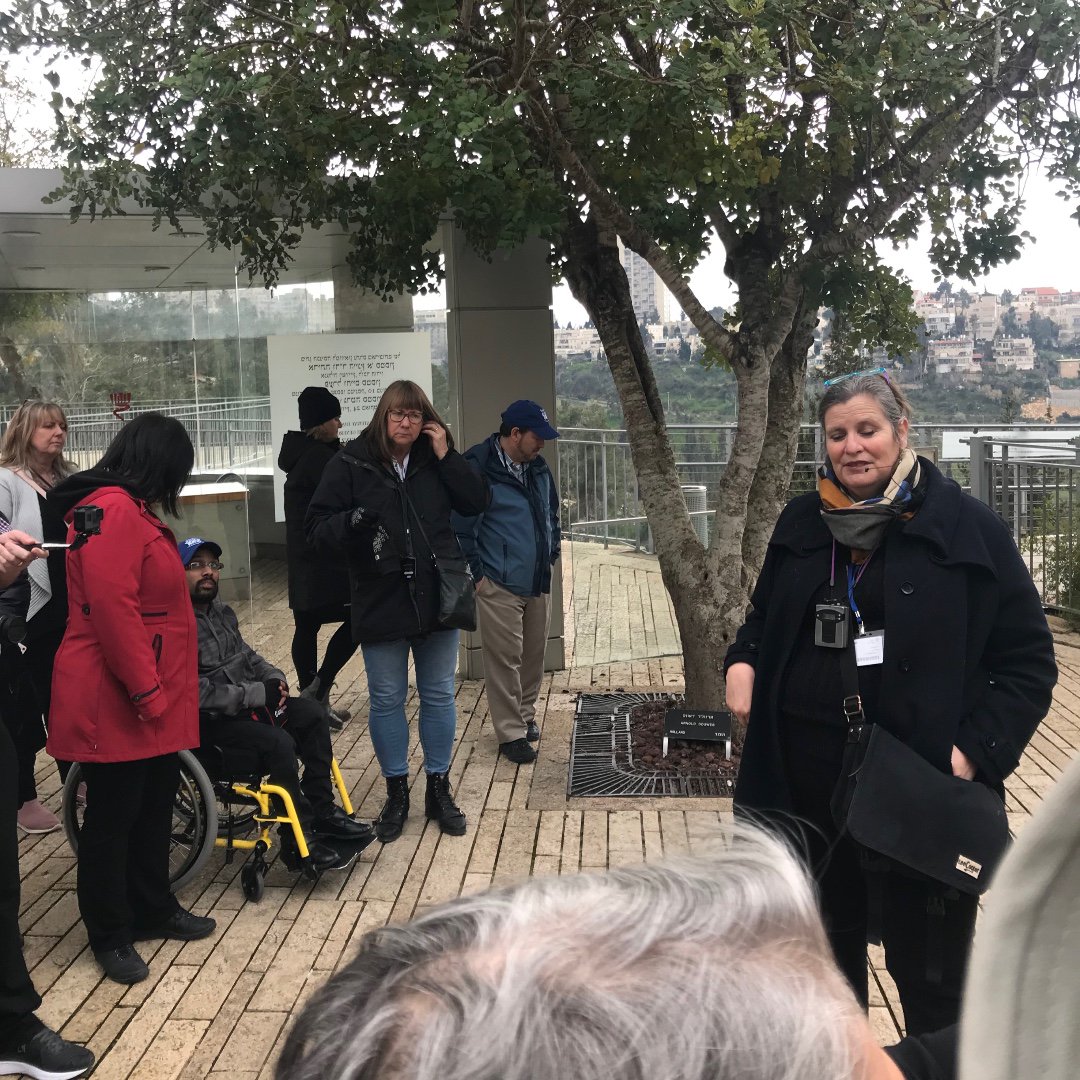 At Yad Vashem, visiting the holocaust garden. Learning about the T4 Operation, the extermination of certain groups including the incurably ill, physically or mentally disabled, emotionally distraught, and elderly. 
#Israelinclusion2019 <a href="/HBKidsHospital/">Holland Bloorview</a>  @modcanada  <a href="/CLToronto/">CLToronto</a>