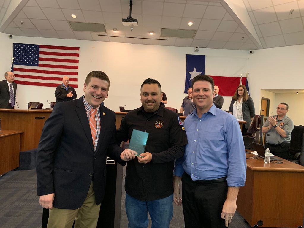 JerseyVillageTX's tweet photo. Our February 2019 Employee of the Month is Jose De La Garza. Jose is responsible for all of our vehicles throughout the city. He provides all of the maintenance for all vehicles that are essential pieces of equipment for the city.
Thank you Jose for all you do for us!
#MyJV #BeJV https://t.co/h2U42TJAnh