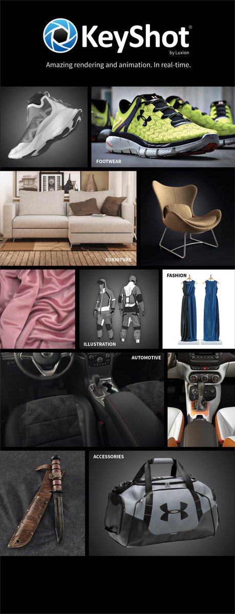 KeyShot3D's tweet photo. When you see this banner @PI_Apparel you're in the right place - see how easy real-time 3D material variation can be with KeyShot #PIApparel #3D #KeyShot8 https://t.co/zJeqmxM8K1
