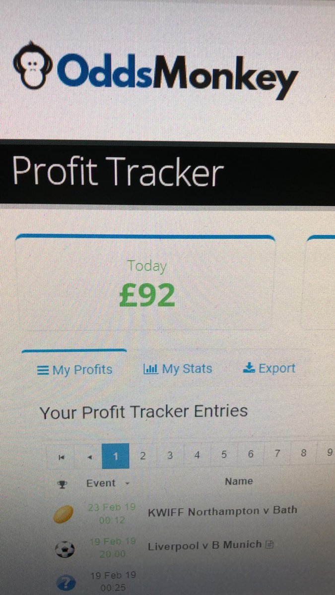 A good day of #PROFIT yesterday so easy to do. Click the link give it a try oddsmonkey.com/affiliates/aff…
#BettingPeople #LIVBAY #Liverpoolbayern #UCL #football #championsleague #LFC #epl #follow  #like #league #Liverpoolfc #england #sport #betting #ynwa #lyonbarca #LyonBarcelona