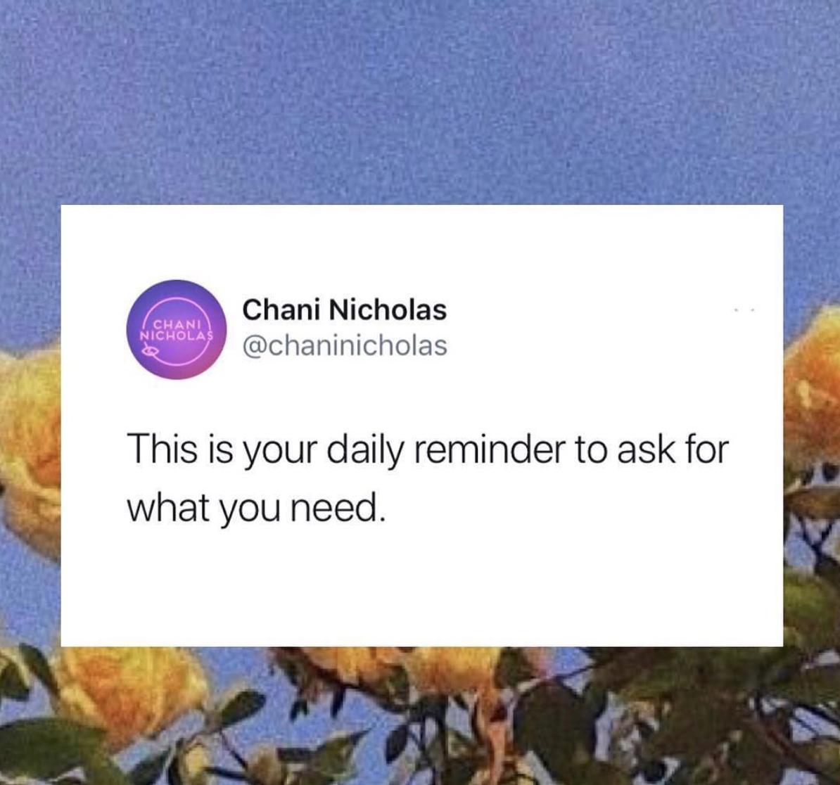 Mighty_Voices's tweet photo. Your needs matter! That’s why we’re sharing this gentle reminder from @chaninicholas! If meeting your needs is difficult for you, join our #52SmallThings weekly self-care program here: https://t.co/mTH05eAApS This week’s challenge is: Honoring Your Needs.💫 https://t.co/FHB7hfbXRL