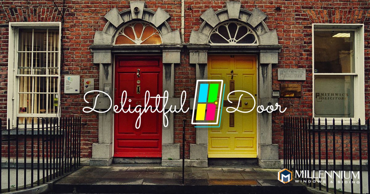 MillenniumWS's tweet photo. Upgrade the look of your home quickly and inexpensively by painting the front door. Choose a bright contrasting color that will complement the rest of the house.
#millenniumwindows 
#HomeTips 
#HomeImprovement https://t.co/5PvEXBQUuw