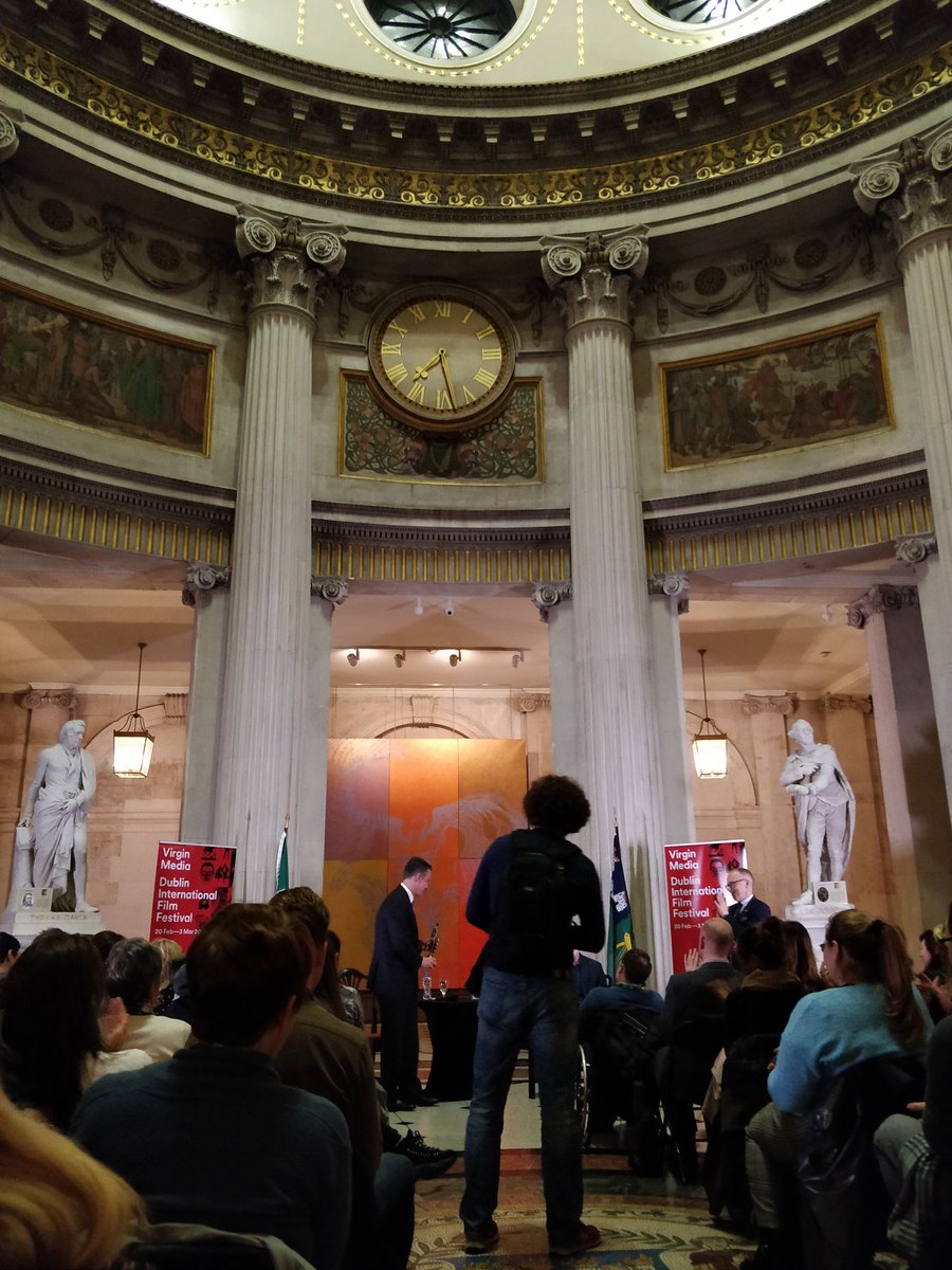 Sean Bailey of <a href="/disneystudios/">Walt Disney Studios</a> accepts his Volta award before opening of <a href="/dublinfilmfest/">Dublin International Film Festival</a> #vmdiff19 #filmindustry #dublin #irishfilm