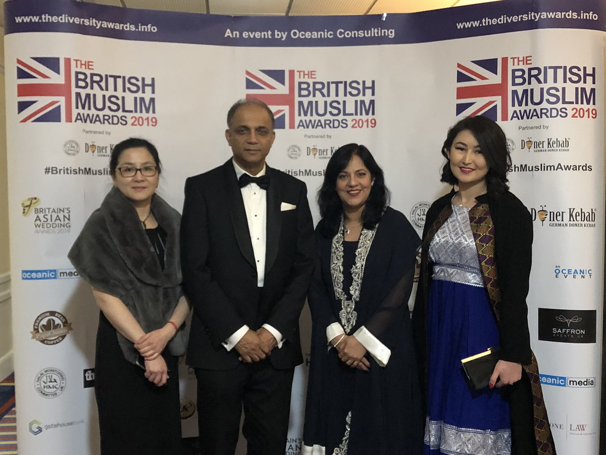 Happy and honoured to be invited to the #BritishMuslimAwards 2019. Great to be accompanied by Dr Keqing Wang (Associate Dean for Research) and May Rezai (my PhD student) at @AstonMedicine and of course my loving wife Dr Afrin Ahmed.