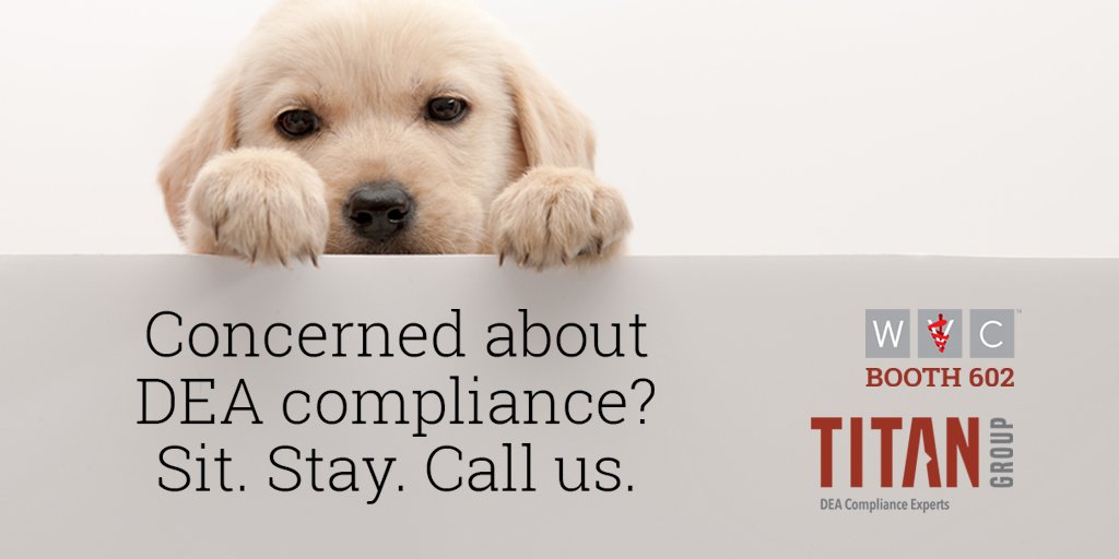 Free yourself from #DEACompliance concerns with @titandiversion in Booth 602 at #WVC2019! #ItMattersWVC #TITANGroupDea @wvc_vetce <a href="/jackteitelman/">JACK TEITELMAN</a> @kelleydetweiler