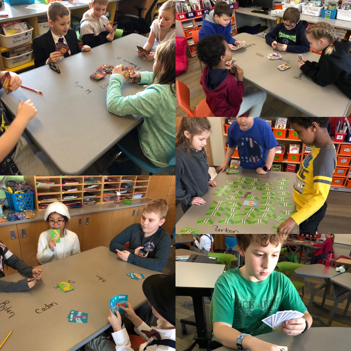 MissHammero's tweet photo. Inside recess can’t get us down! #HammeroHeroes #CardsGames #insiderecess https://t.co/CtU8T9KZi1