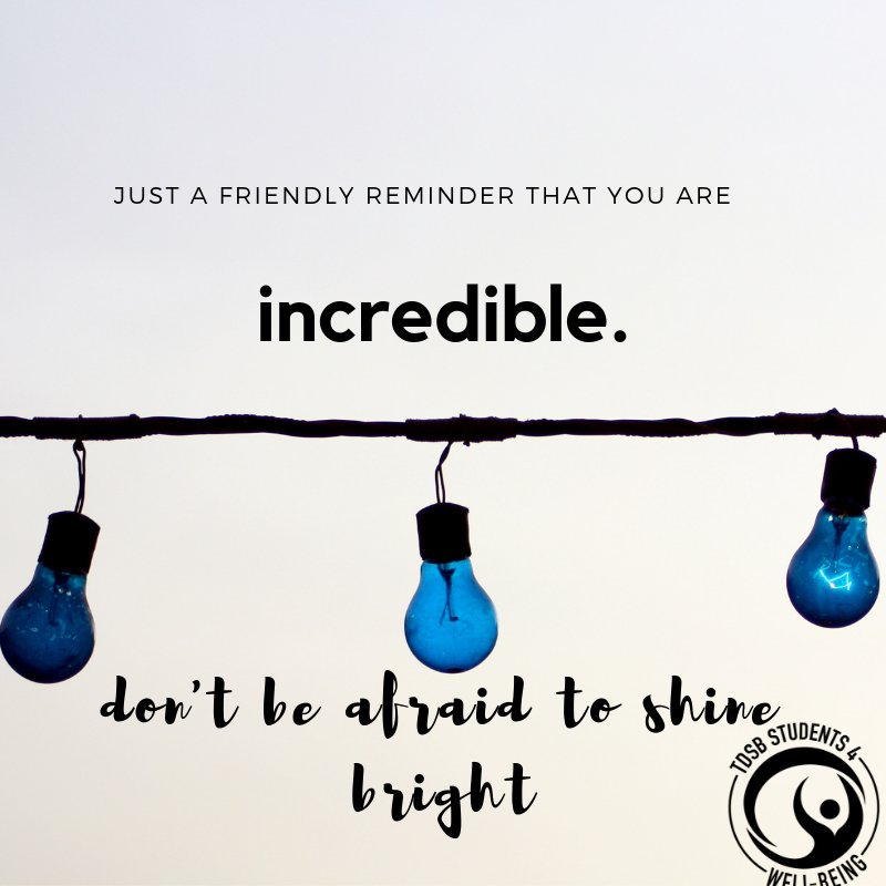 This is your friendly reminder that you are incredible. No matter the challenges or roadblocks, you are still incredible. Don't be afraid to let your light shine bright! #PositiveVibes