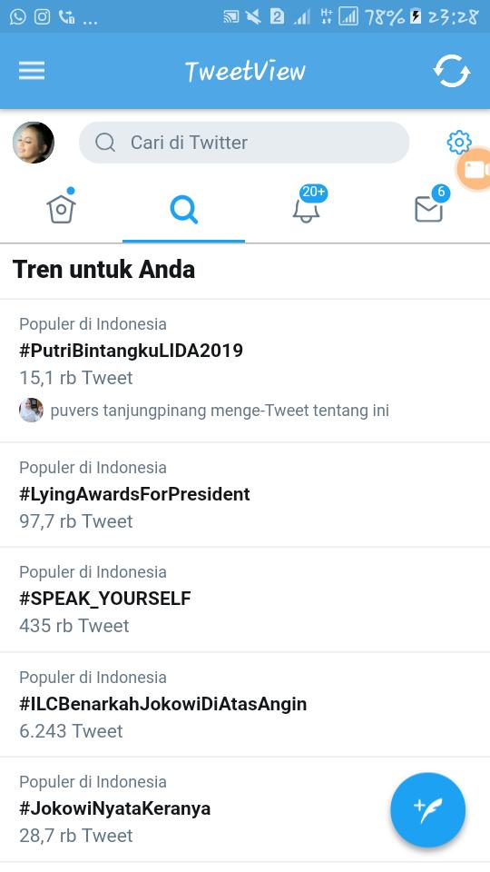Masih bertahan TTI 23.28   semngat sampai dede perform 
#PutriBintangkuLIDA2019