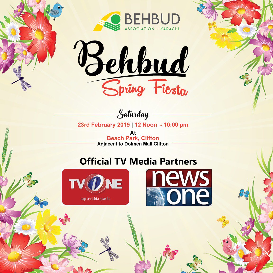 newsonepk's tweet photo. Announcing our Behbud Spring Fiesta 2019 official partners! Our support means the world to us FM91 Pakistan TvOne Newsonepk
#Newonepk #BSF2019 #BehbudSpringFiesta @Behbud #BehbudAssociationKarachi #FamiliesOnly #Feb23 #BeachPark #Karachi #Pakistan @TVOnePk @FM91_official https://t.co/moIVSybTJy