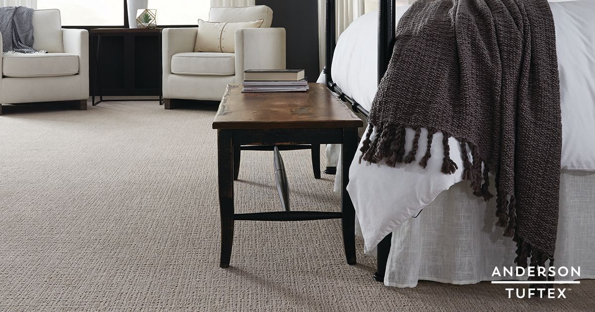 How cozy is this bedroom! Pictured is #AndersonTuftex Drift in color Pashmina! pbxx.it/anUQ49