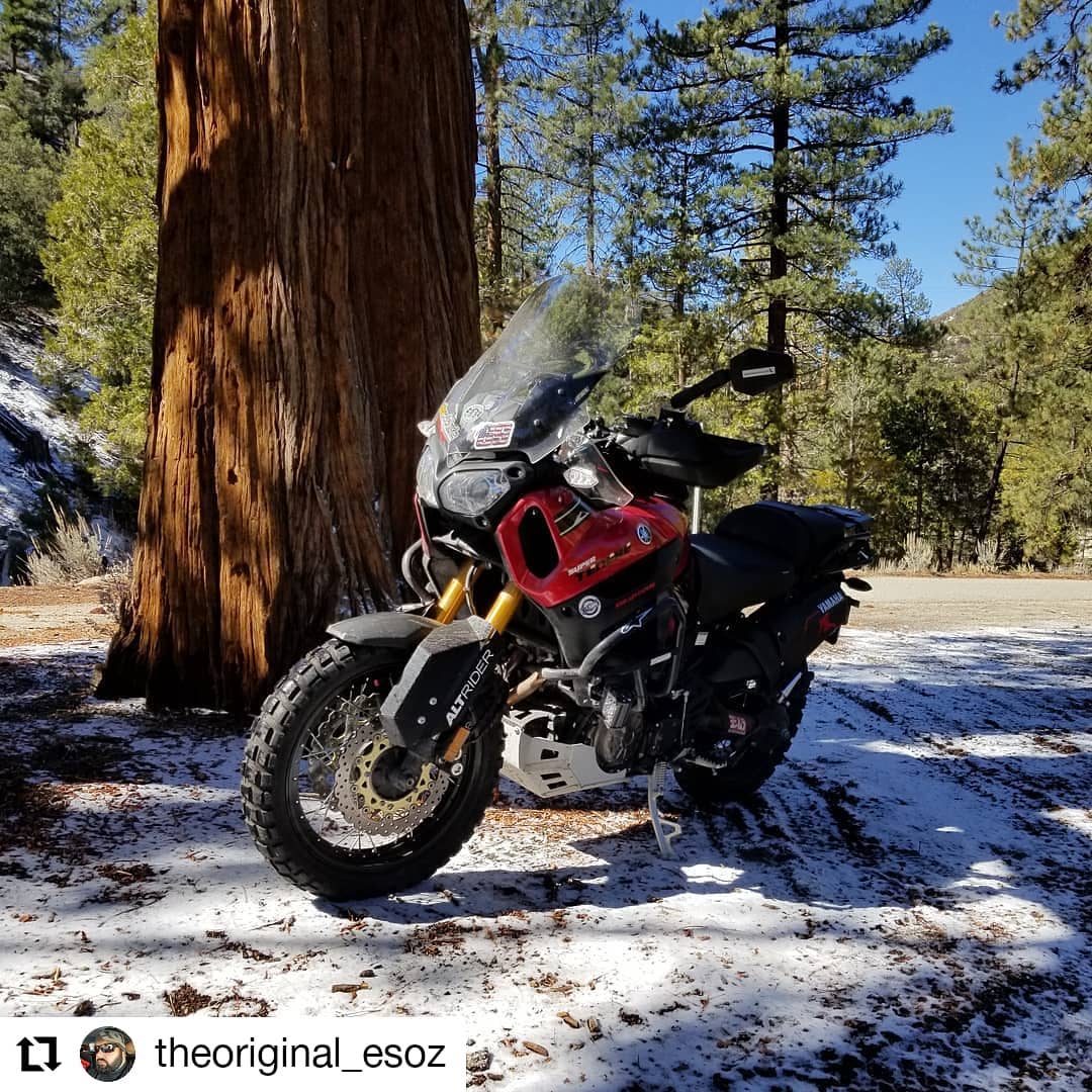 AltRiderLLC's tweet photo. #rider Repost theoriginal_esoz
Big bikes and bigger trees. It was chilly on the mountain today and the #supertenere is gonna have a meeting with the power washer. #Yamaha #advrider #advbike #worldcrosser #snow #changeyouraltitude #altrider #givi #ach #redwood #xladv https://t.co/pkmDP0LcwS
